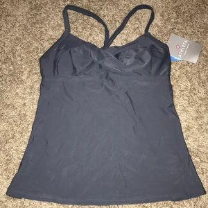 Athleta twister Tankini asphalt Sz 34 B/C Tall